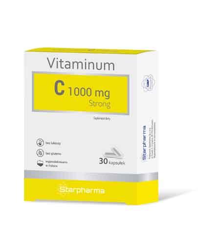 VITAMINUM C STRONG 1000 mg - 30 kaps.Na odporność - cena, opinie, dawkowanie zdjęcie