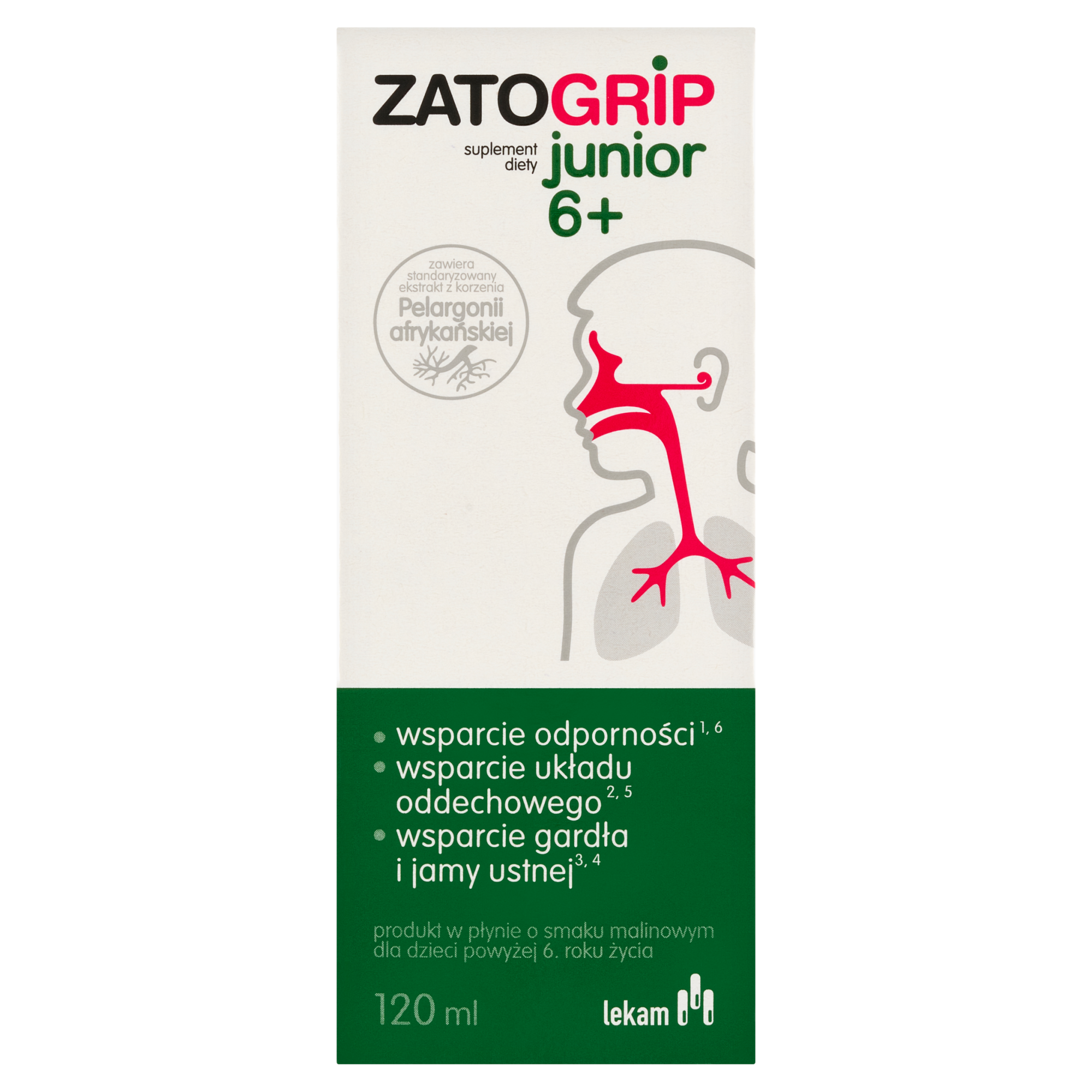 Lek-Am Zatogrip Junior 6+ płyn 120 ml zdjęcie