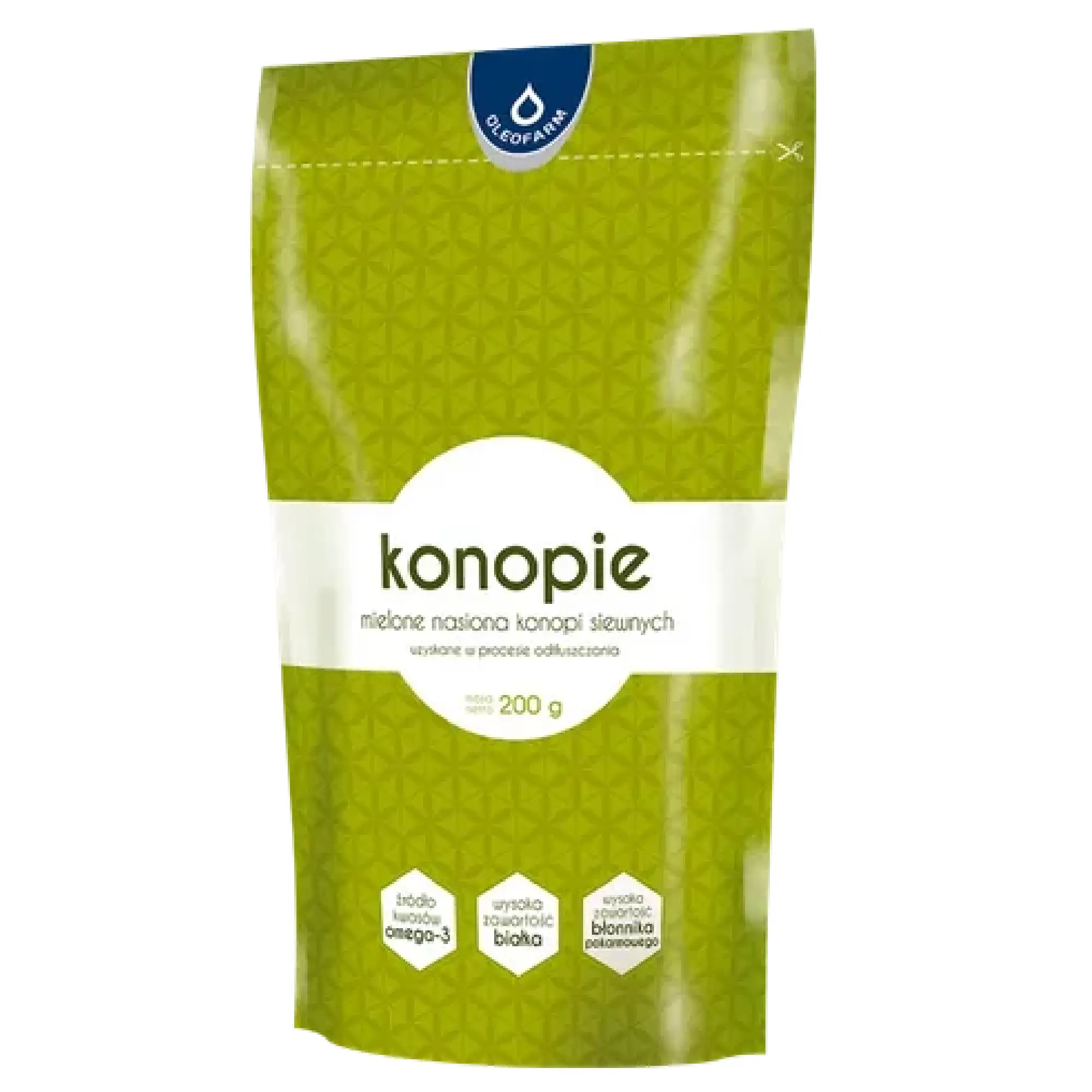 Oleofarm Konopie mielone nasiona konopi siewnych 200 g zdjęcie