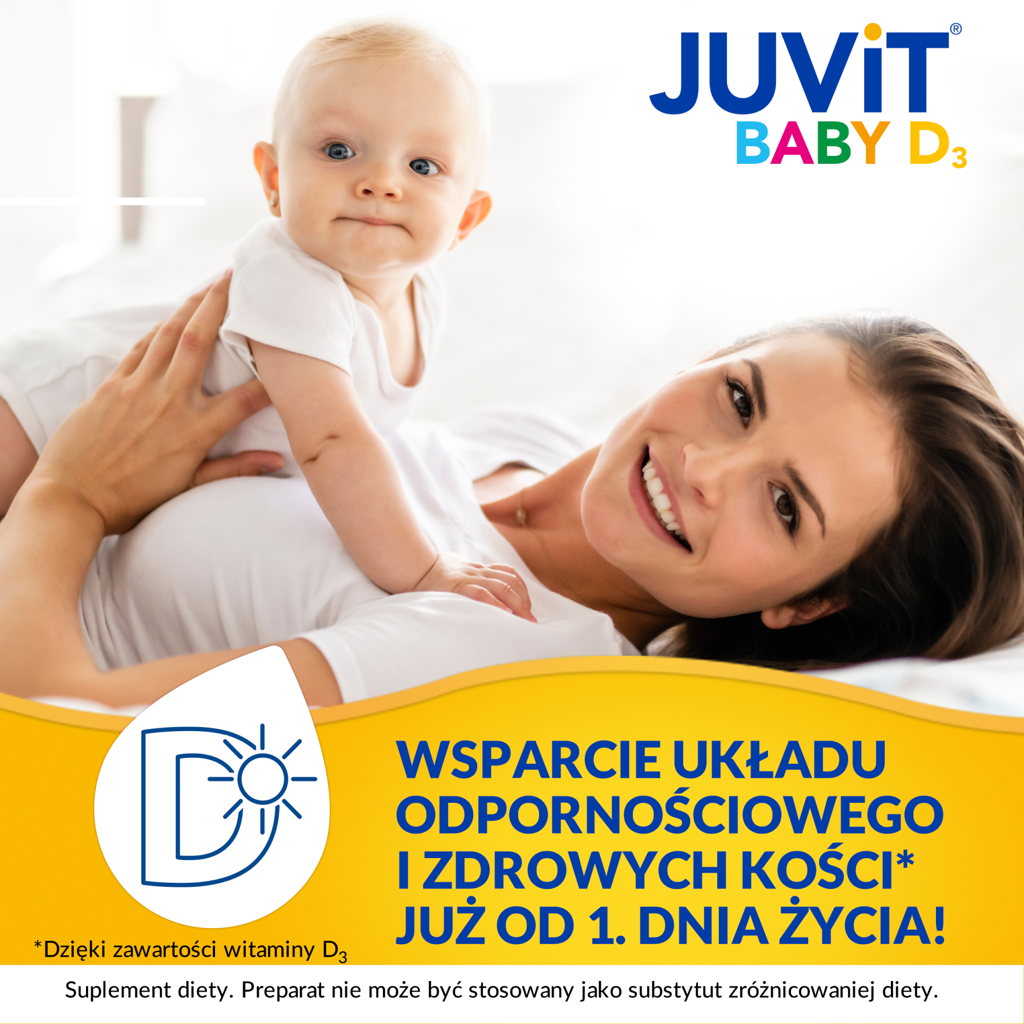 Juvit Baby D3, krople z pompką, 10 ml