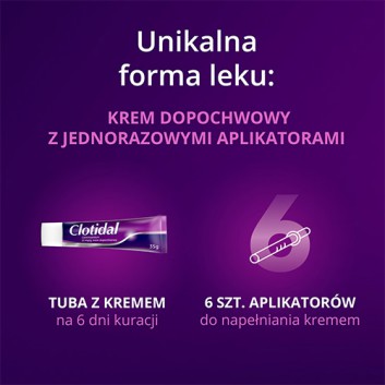 Clotidal 10 mg/g, krem dopochwowy 35 g + 6 aplikatorów