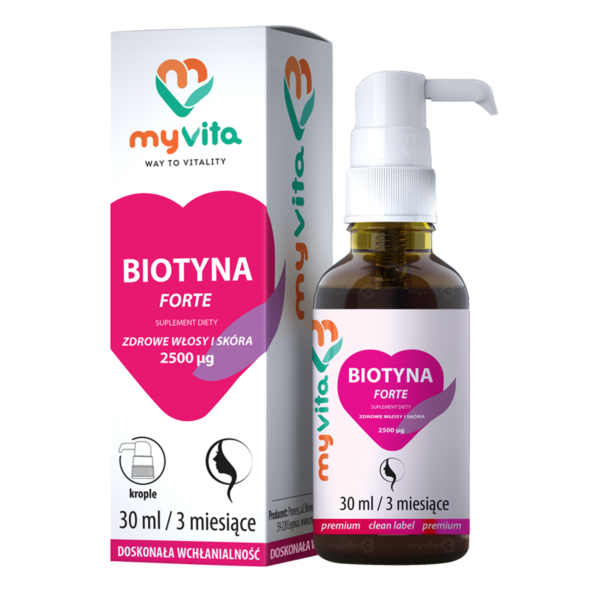 MyVita biotyna forte 2500 µg 30 ml zdjęcie