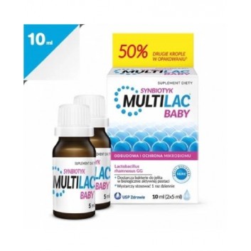 Multilac Baby, Synbiotyk krople, 2 x 5 ml