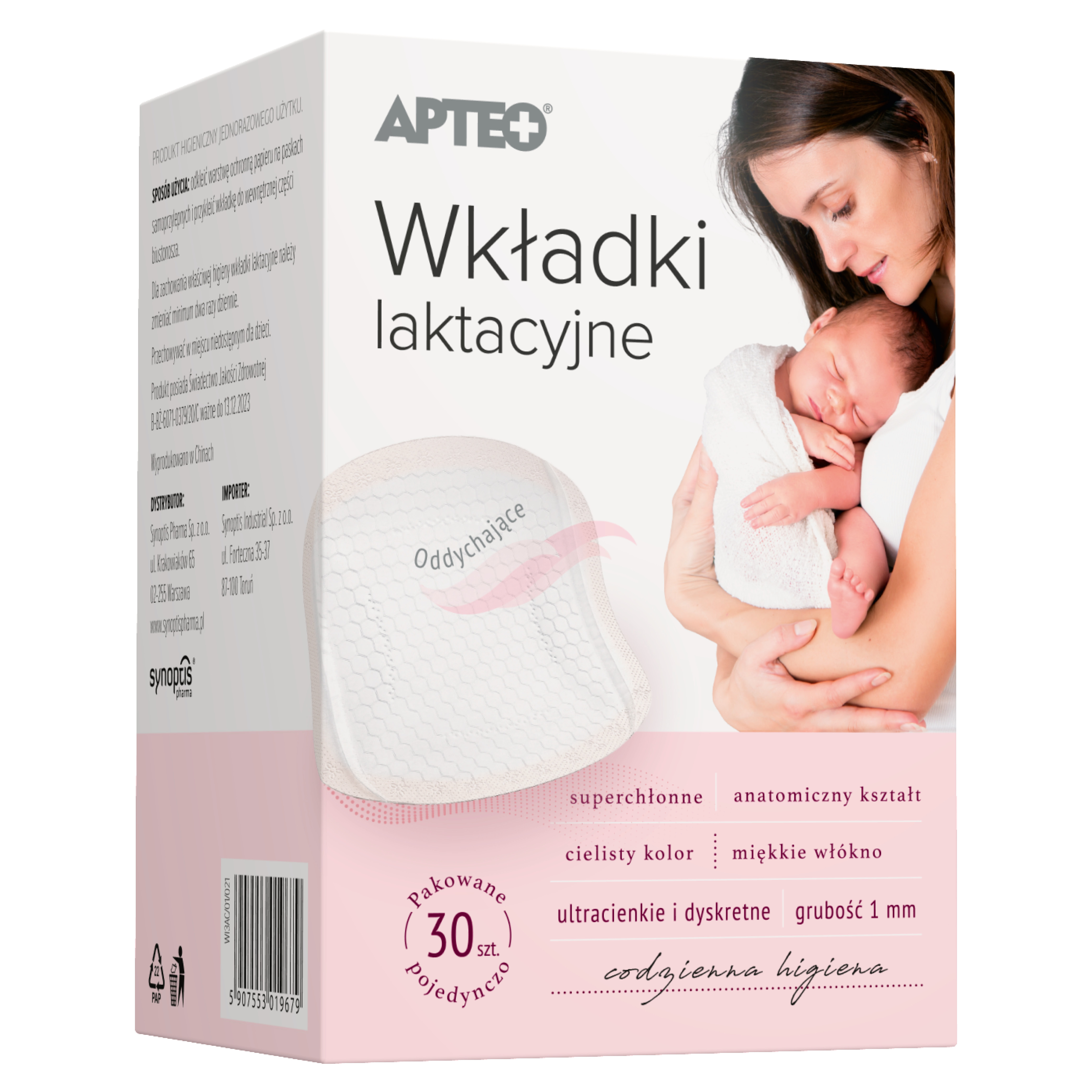 Apteo wkładki laktacyjne 30 sztuk zdjęcie