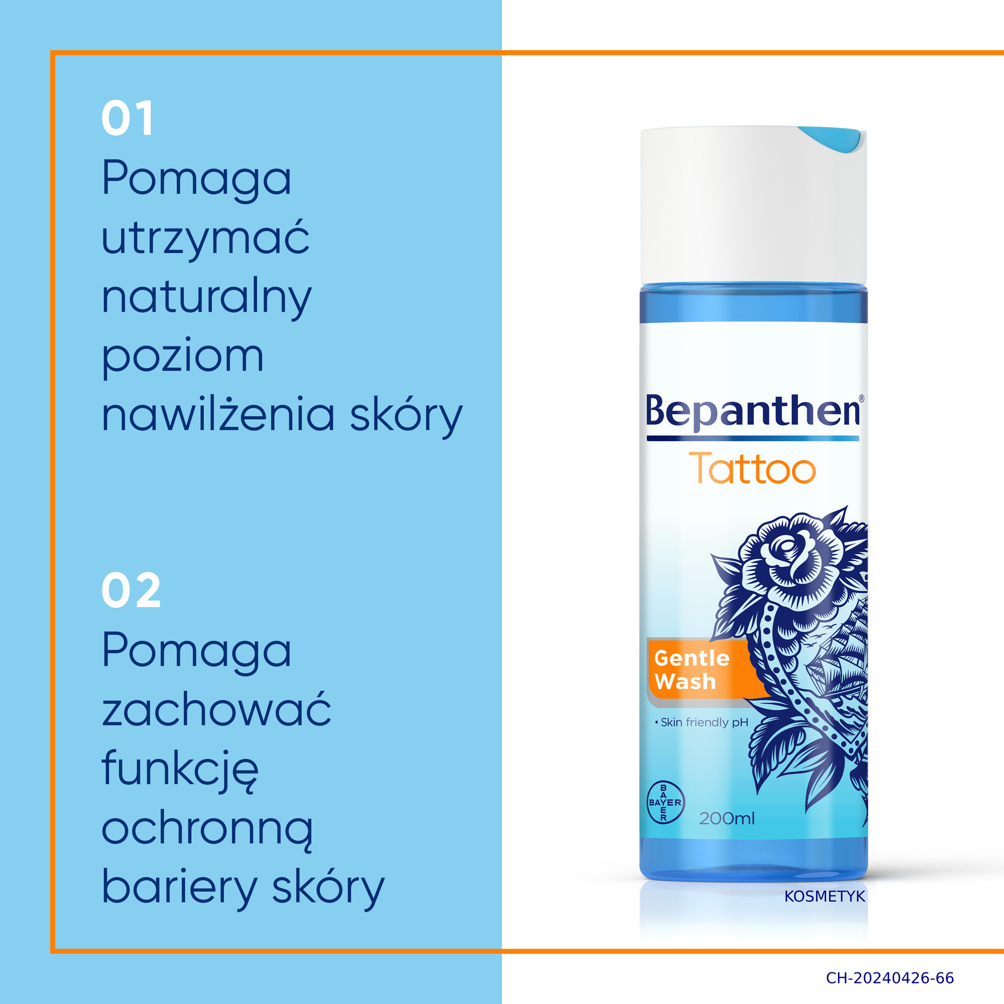 Bepanthen Tattoo Żel do mycia delikatny wytatuowana skóra 200 ml
