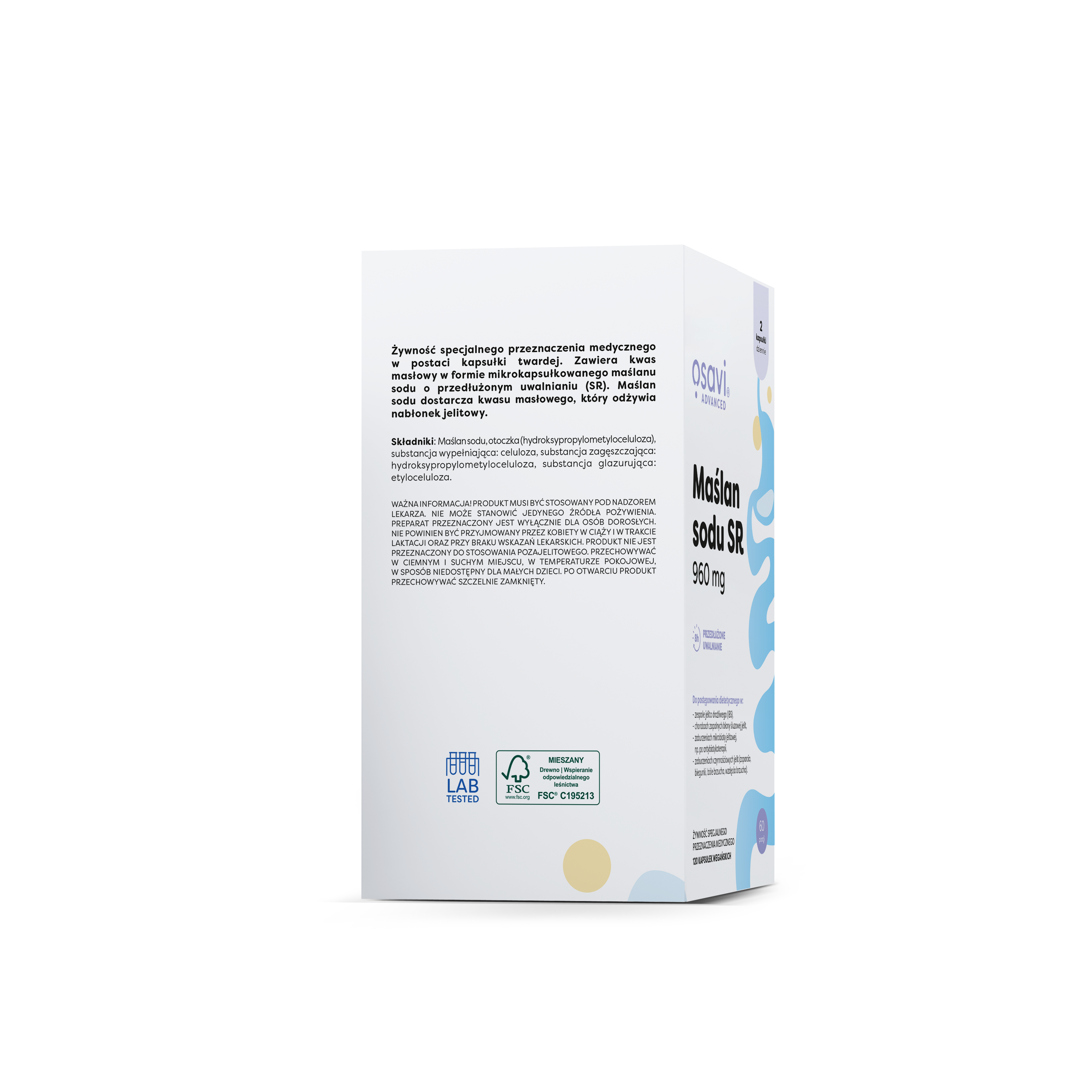 Osavi Maślan sodu SR 960mg, 120 kapsułek vege