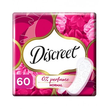 Discreet 0% Perfume Normal Wkładki higieniczne, 60 sztuk