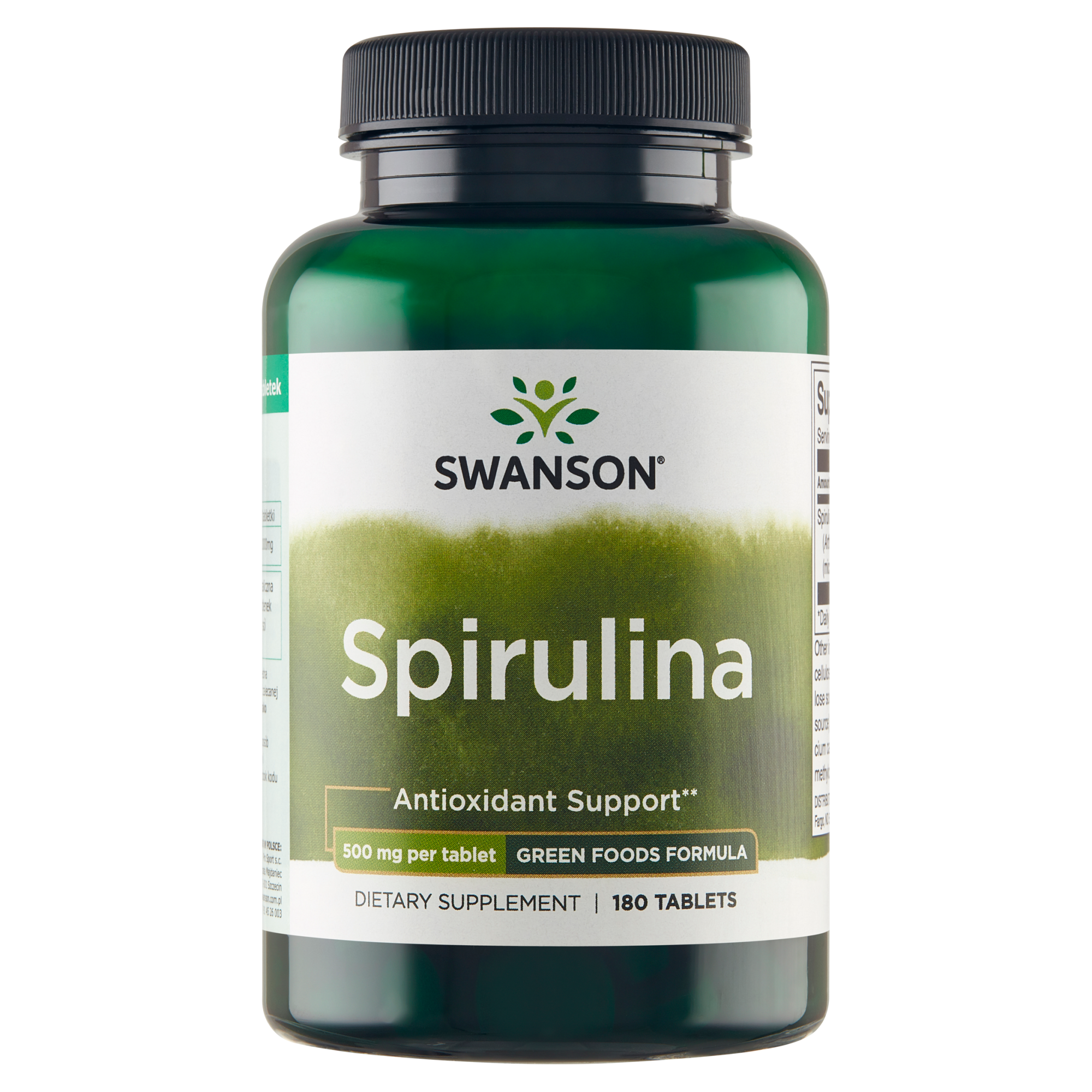 SWANSON Spirulina 500 mg, 180 tabletek zdjęcie