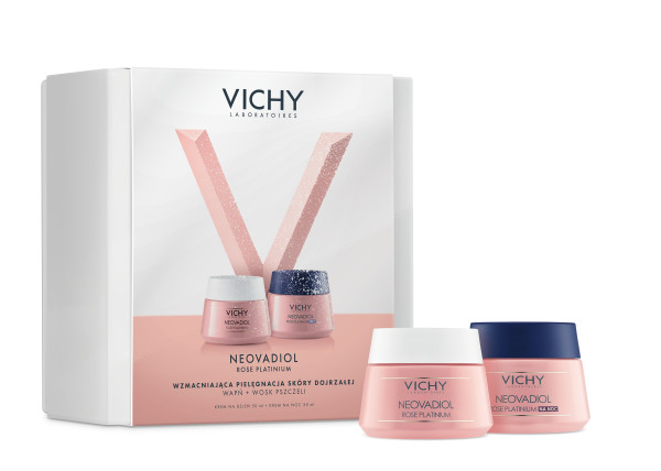 Vichy Neovadiol Rose Platinium Zestaw Prezentowy 2025, krem na dzień, 50 ml + krem na noc, 50 ml zdjęcie