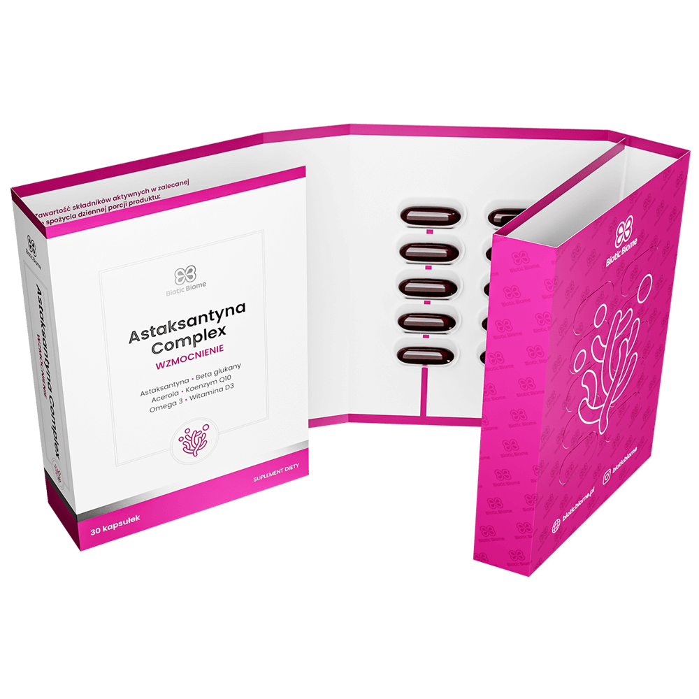 Biotic Biome Astaksantyna Complex Wzmocnienie, kapsułki, 30 sztuk