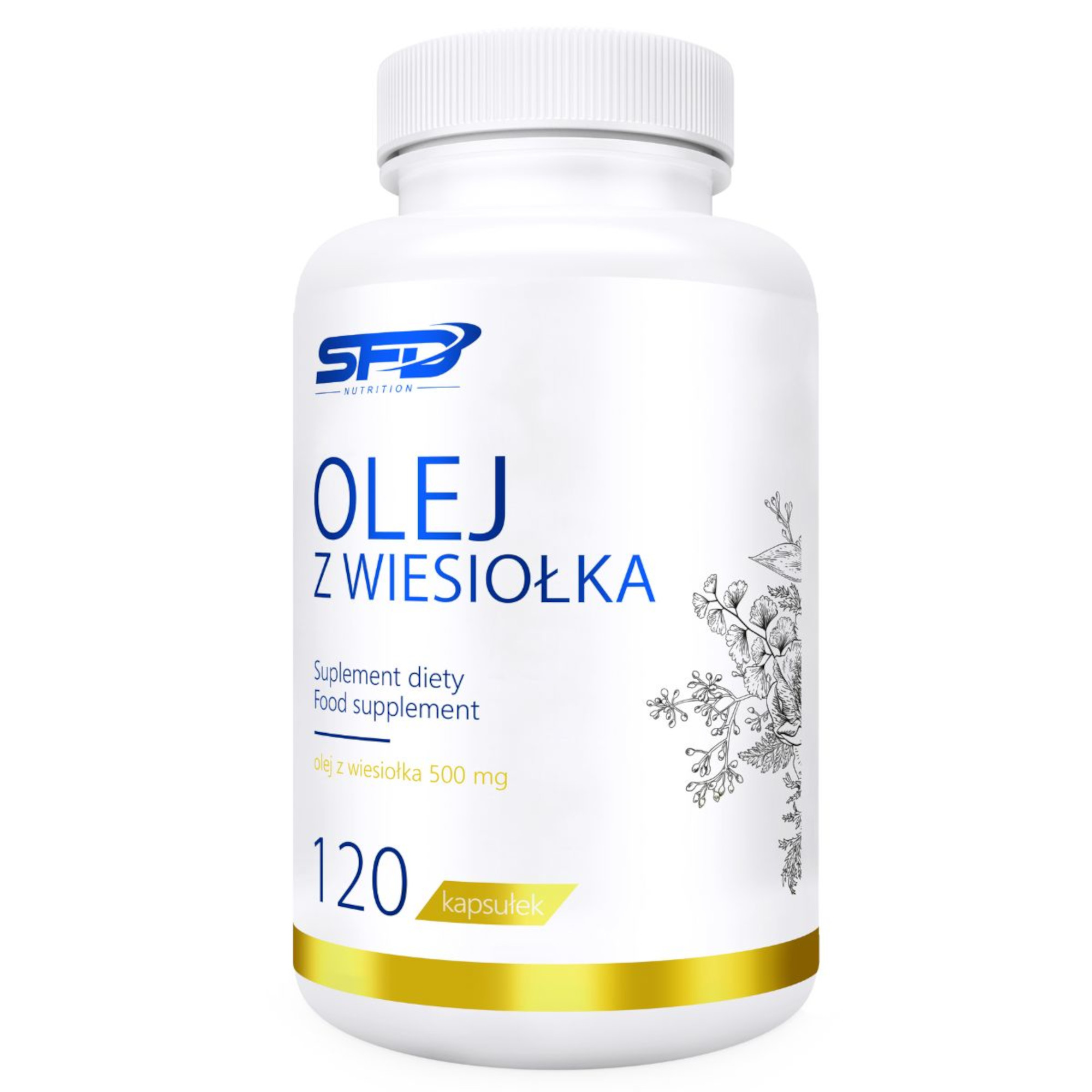 SFD olej z wiesiołka, kapsułki, 120 sztuk  zdjęcie