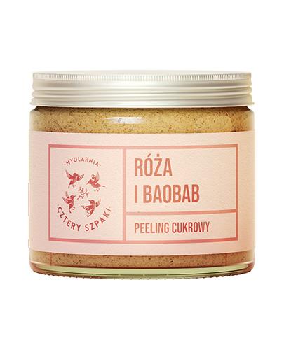 Mydlarnia Cztery Szpaki Peeling róża i baobab - 250 ml - cena, opinie, właściwości zdjęcie