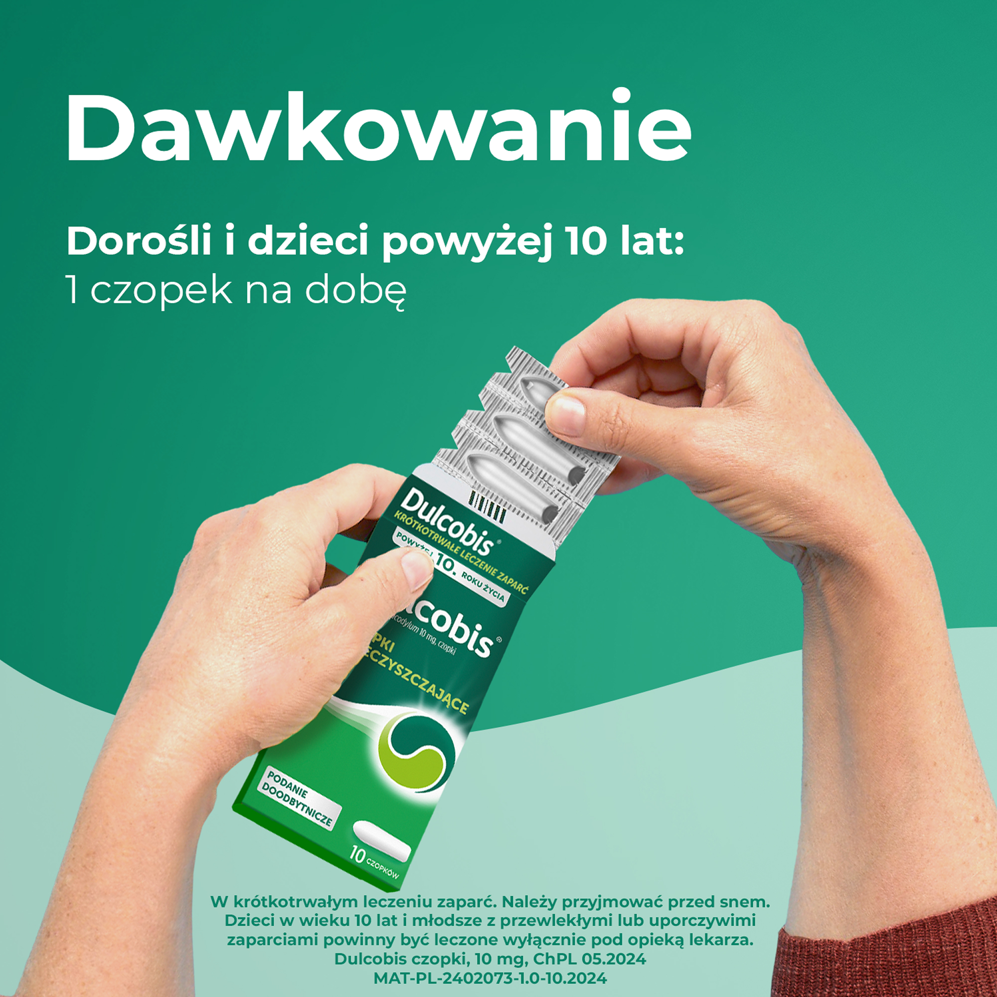 Dulcobis 10mg, czopki, 10 sztuk