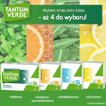 Tantum Verde 3 mg Smak Eukaliptusowy 30 sztuk