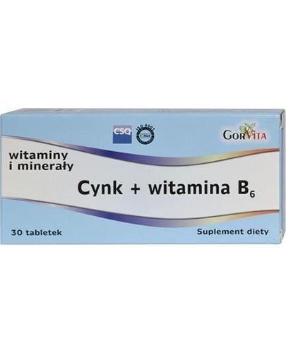 Gorvita Cynk + witamina B6, 30 tabl. - cena, opinie, właściwości zdjęcie