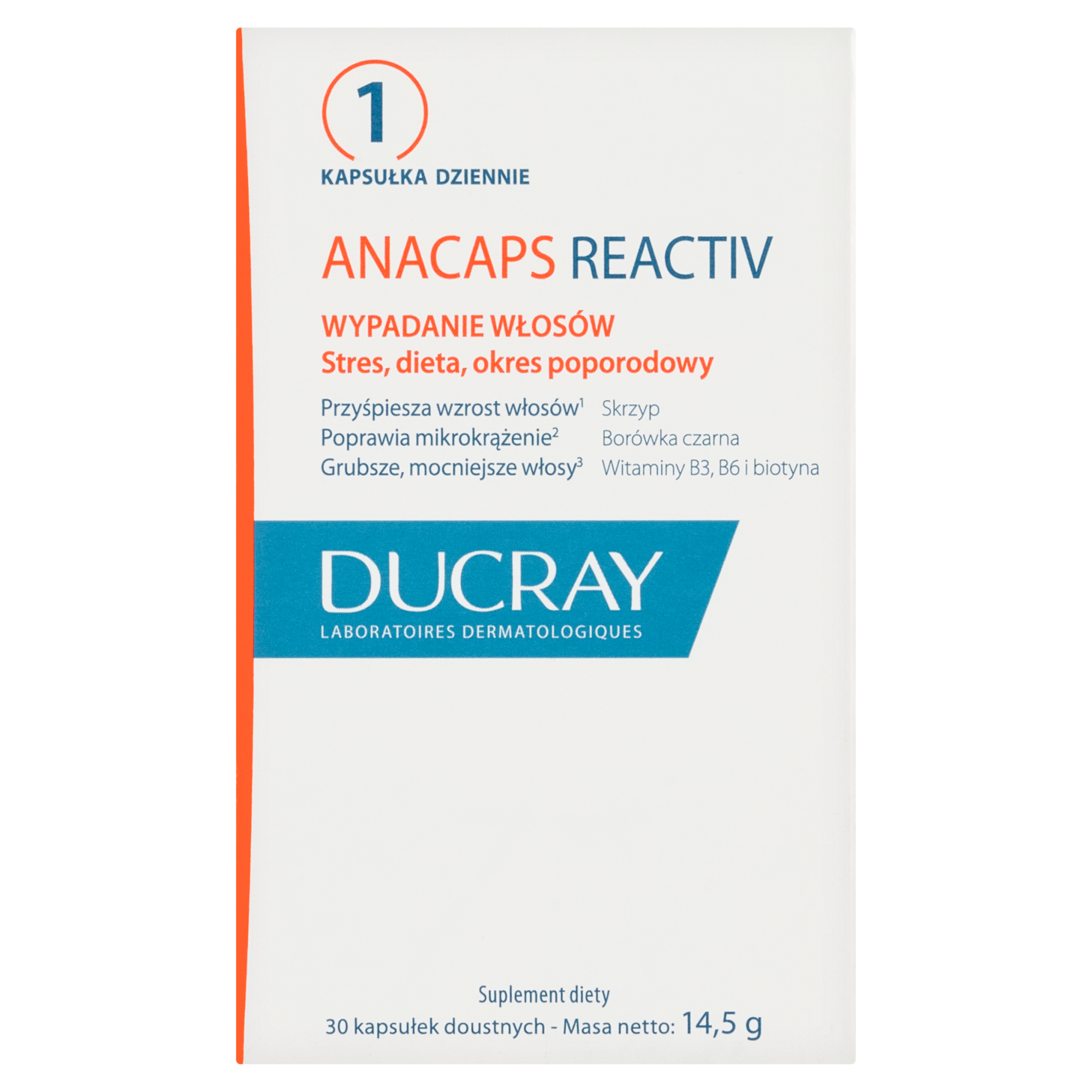 DUCRAY Anacaps Reactiv, 30 kapsułek zdjęcie