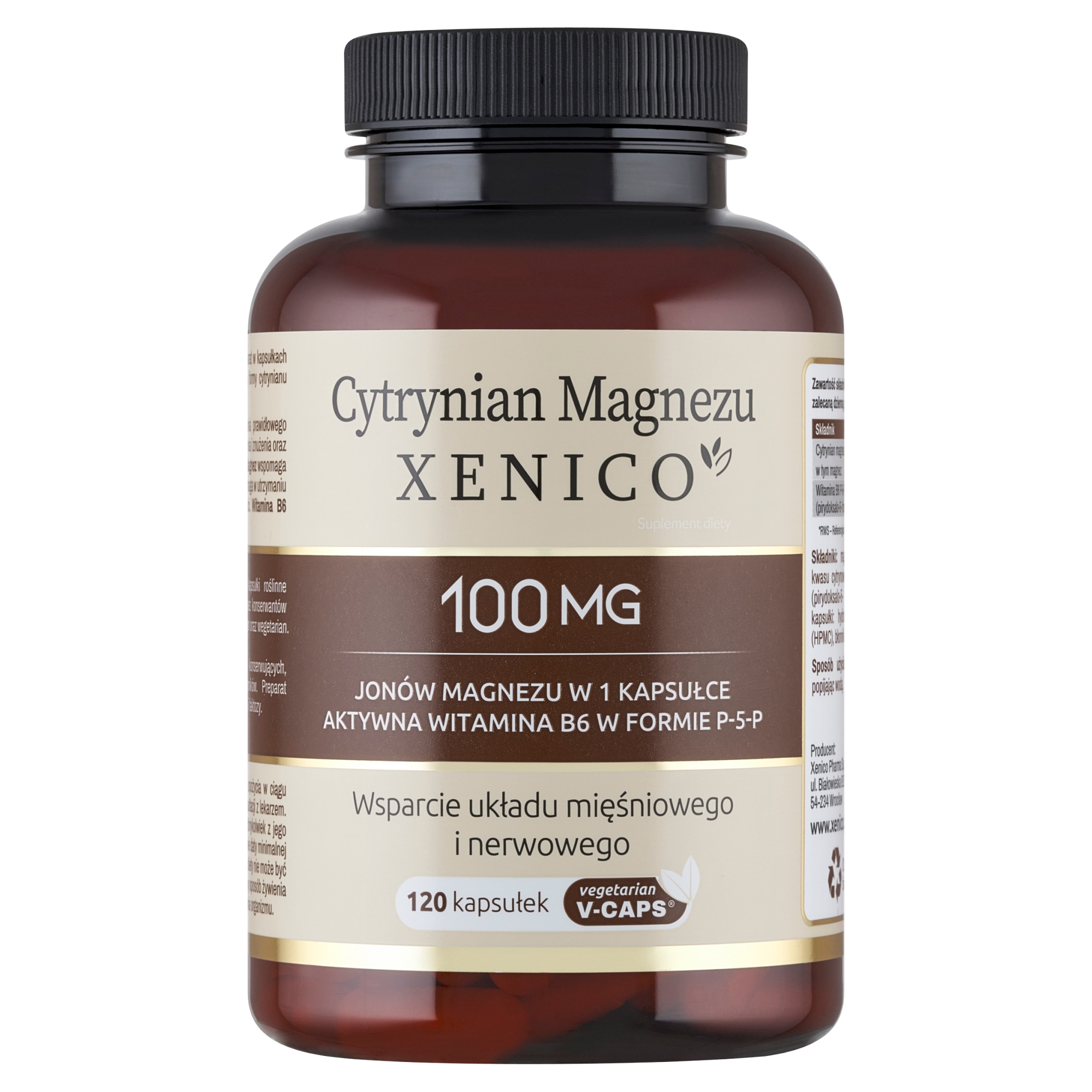 Cytrynian Magnezu Xenico, 120 kapsułek zdjęcie