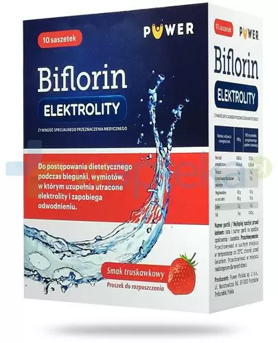 Puwer Biflorin Elektrolity smak truskawkowy 10 saszetek zdjęcie