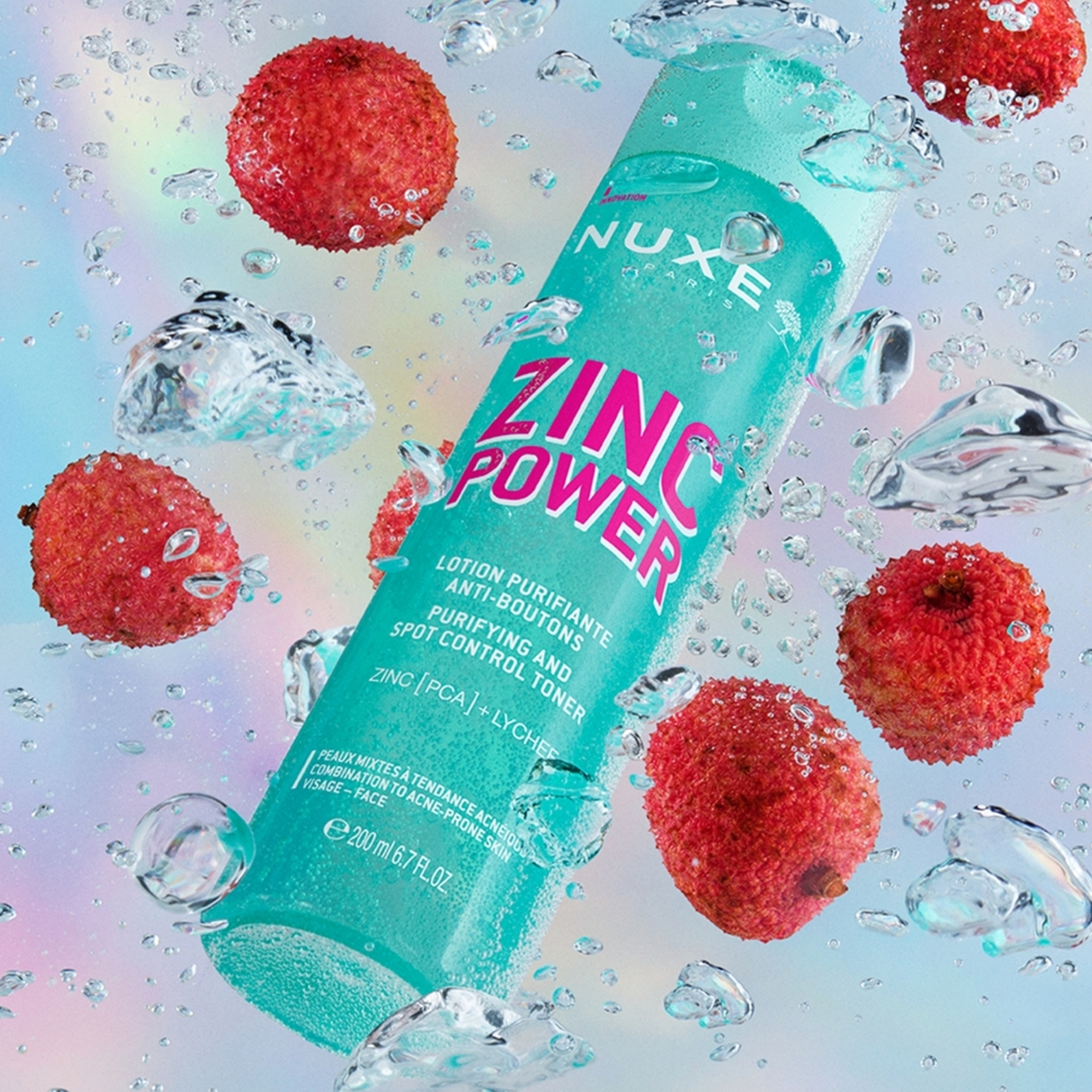 Nuxe Zinc Power, oczyszczający tonik zwalczający wypryski, 200 ml