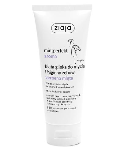 Ziaja Mintperfekt Aroma Biała glinka do mycia i higieny zębów Verbena mięta - 100 ml zdjęcie