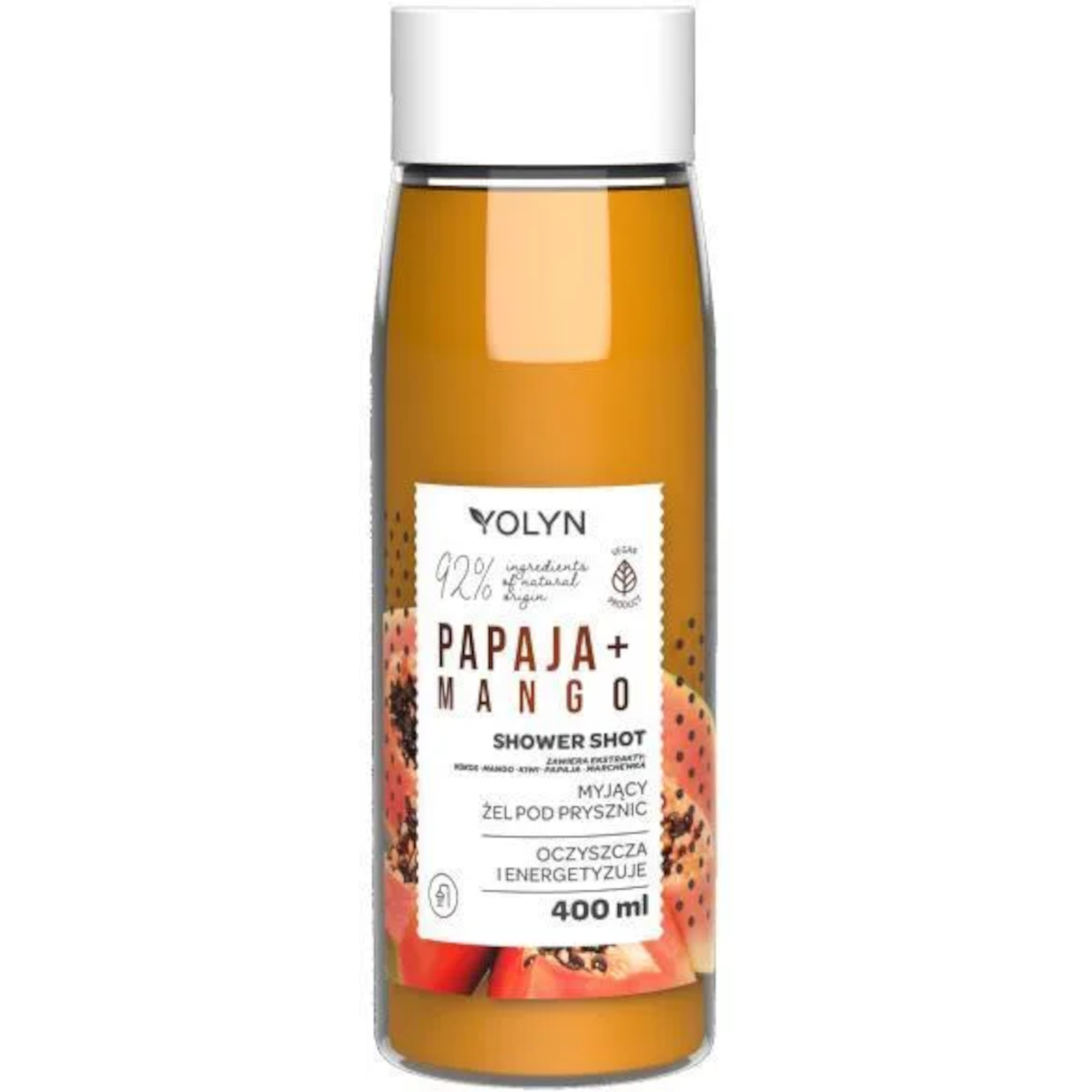 Yolyn myjący żel pod prysznic papaja + mango, 400 ml zdjęcie