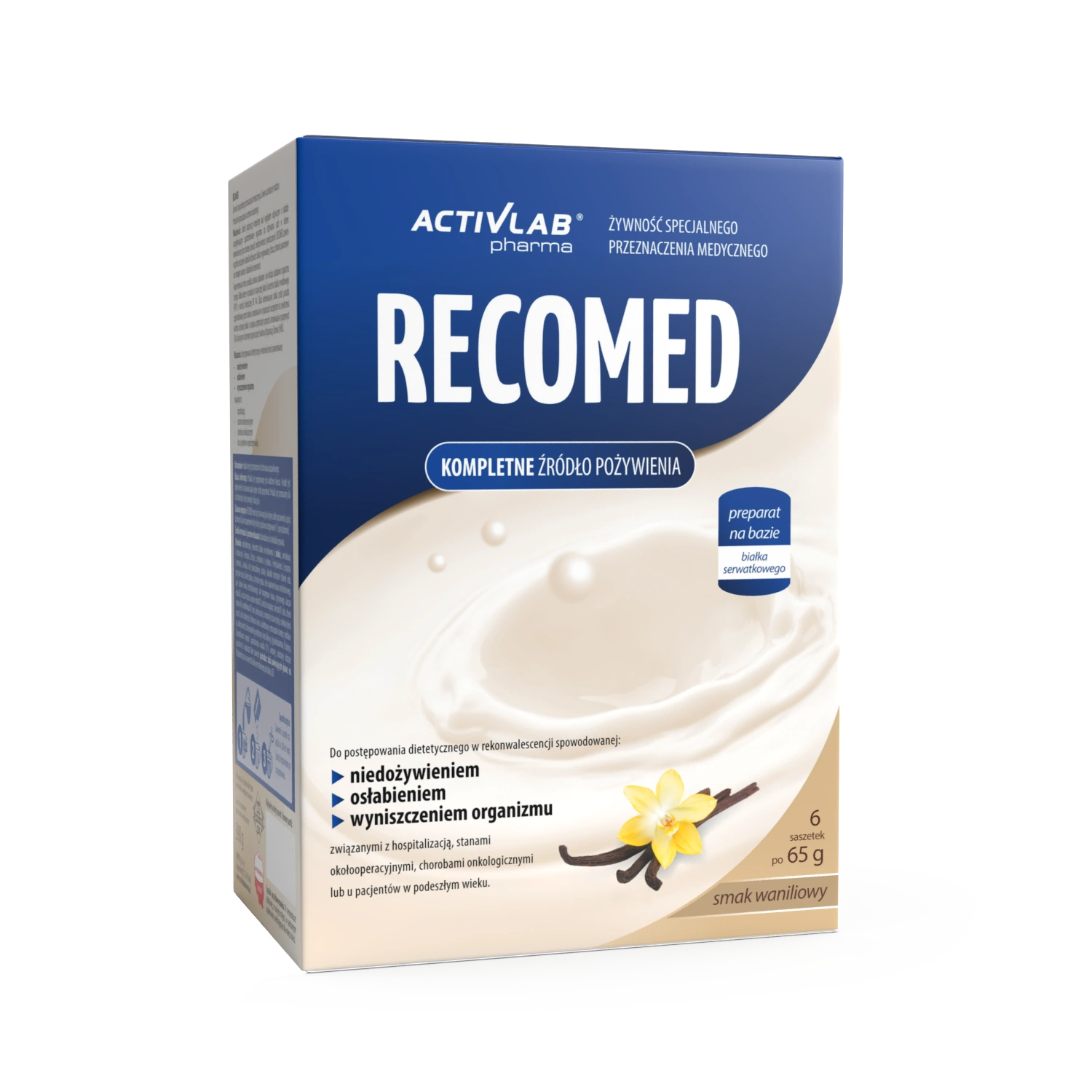 RecoMed Proszek o smaku waniliowym, saszetki, 6 sztuk zdjęcie