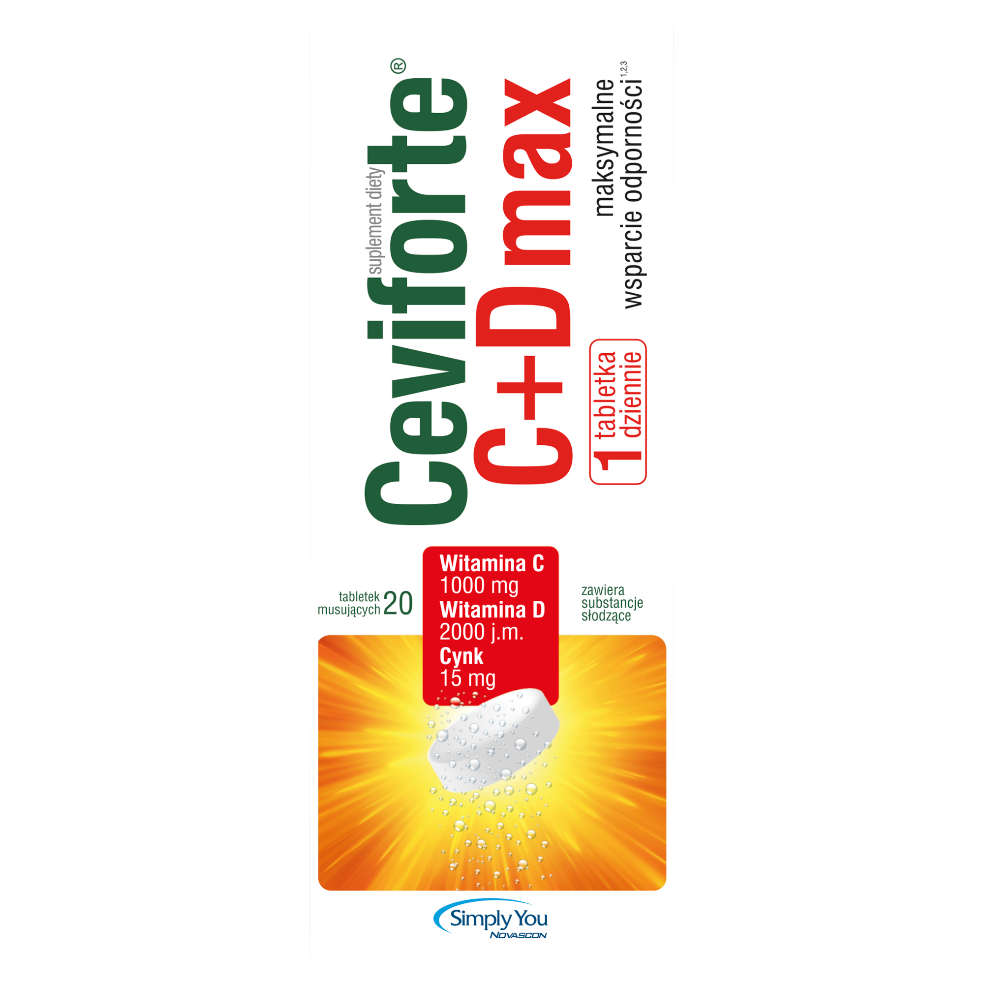 Ceviforte Max 20 tabletek musujących zdjęcie