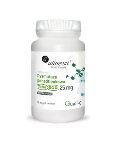 Aliness, Dysmutaza ponadtlenkowa (Tetra Sod), 25 mg, kapsułki, 60 sztuk zdjęcie