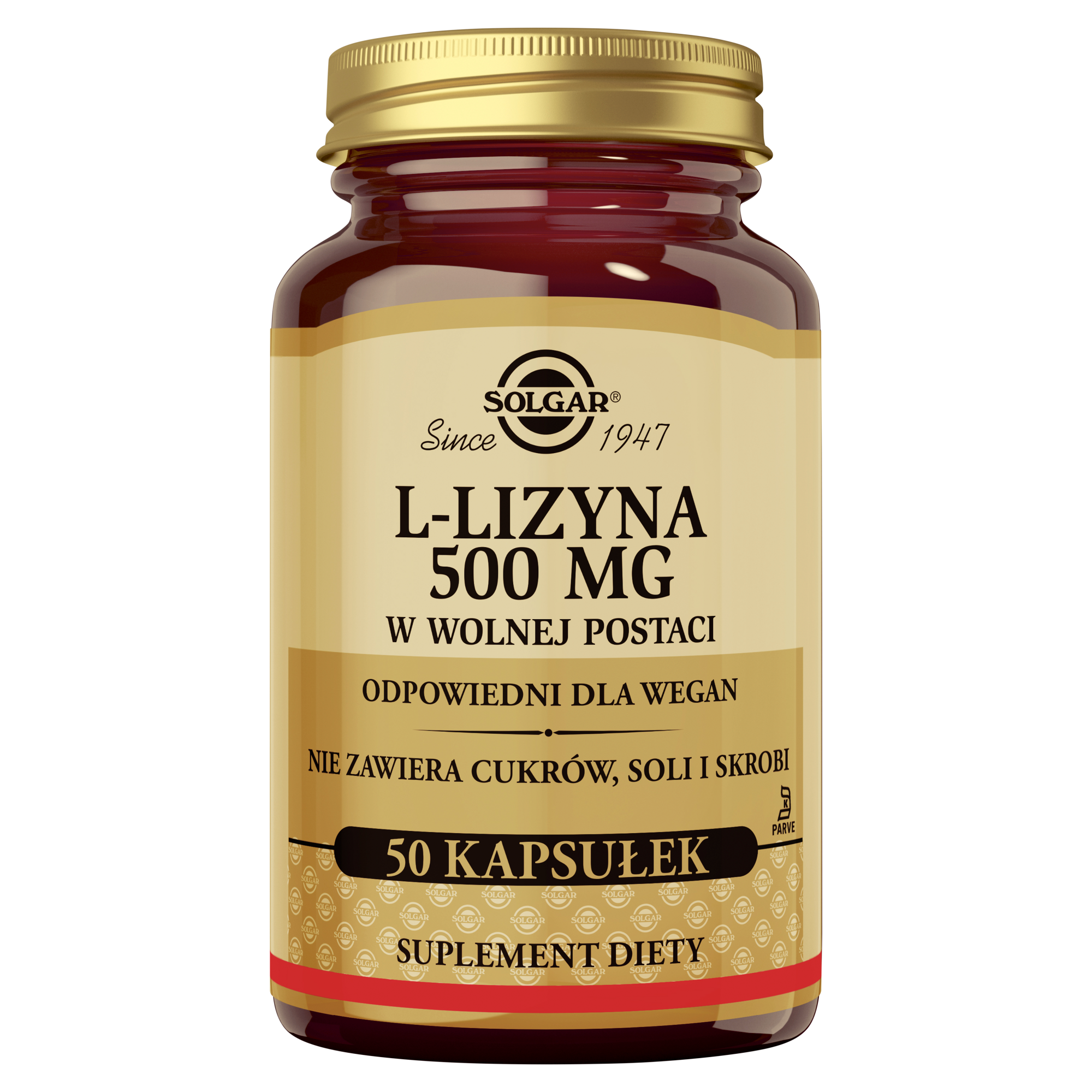SOLGAR L-lizyna 500 mg 50 kapsułek zdjęcie