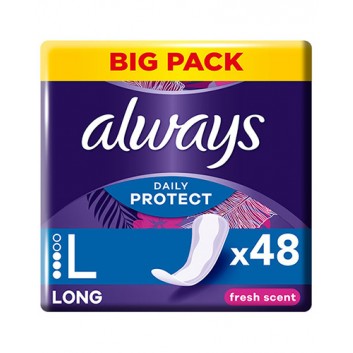 Always Daily Protect Long Wkładki higieniczne o świeżym zapachu, 48 sztuk