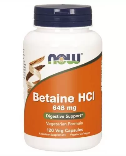 NOW Foods Betaine HCl 648 mg 120 kapsułek zdjęcie