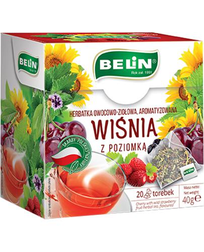 Belin Herbatka owocowo-ziołowa wiśnia z poziomką, 20 x 2 g, cena, opinie, składniki zdjęcie