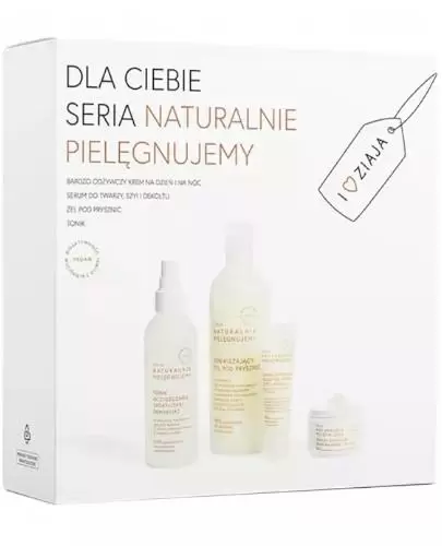 Ziaja Naturalnie Pielęgnujemy bardzo odżywczy krem na dzień i na noc 50 ml + serum do twarzy, szyi i dekoltu 30 ml + żel pod prysznic 400 ml + tonik 200 ml [ZESTAW] zdjęcie