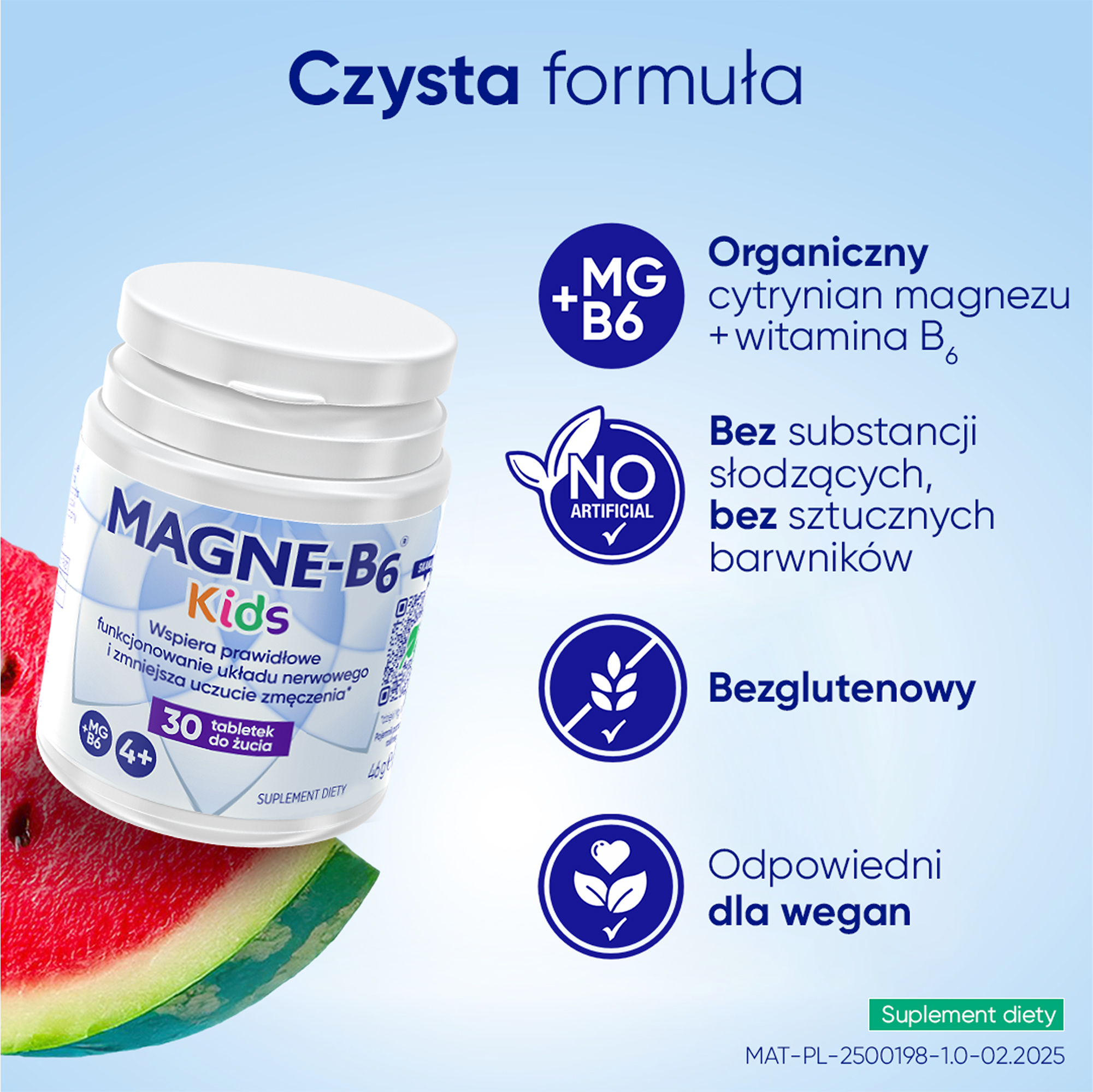 Magne B6 Kids, tabletki do żucia, 30 sztuk