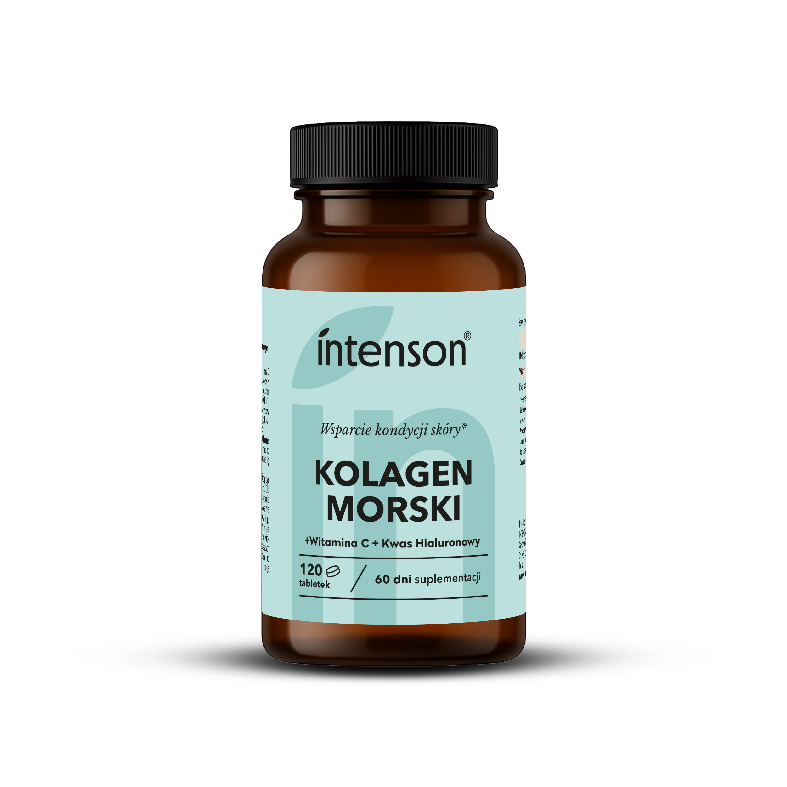 Intenson Kolagen morski + Hialuron + Wit C 120 tabletek zdjęcie
