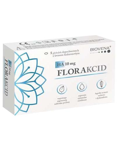 Florakcid HA 10 mg - 5 globulek dopochwowych - cena, opinie, składniki zdjęcie
