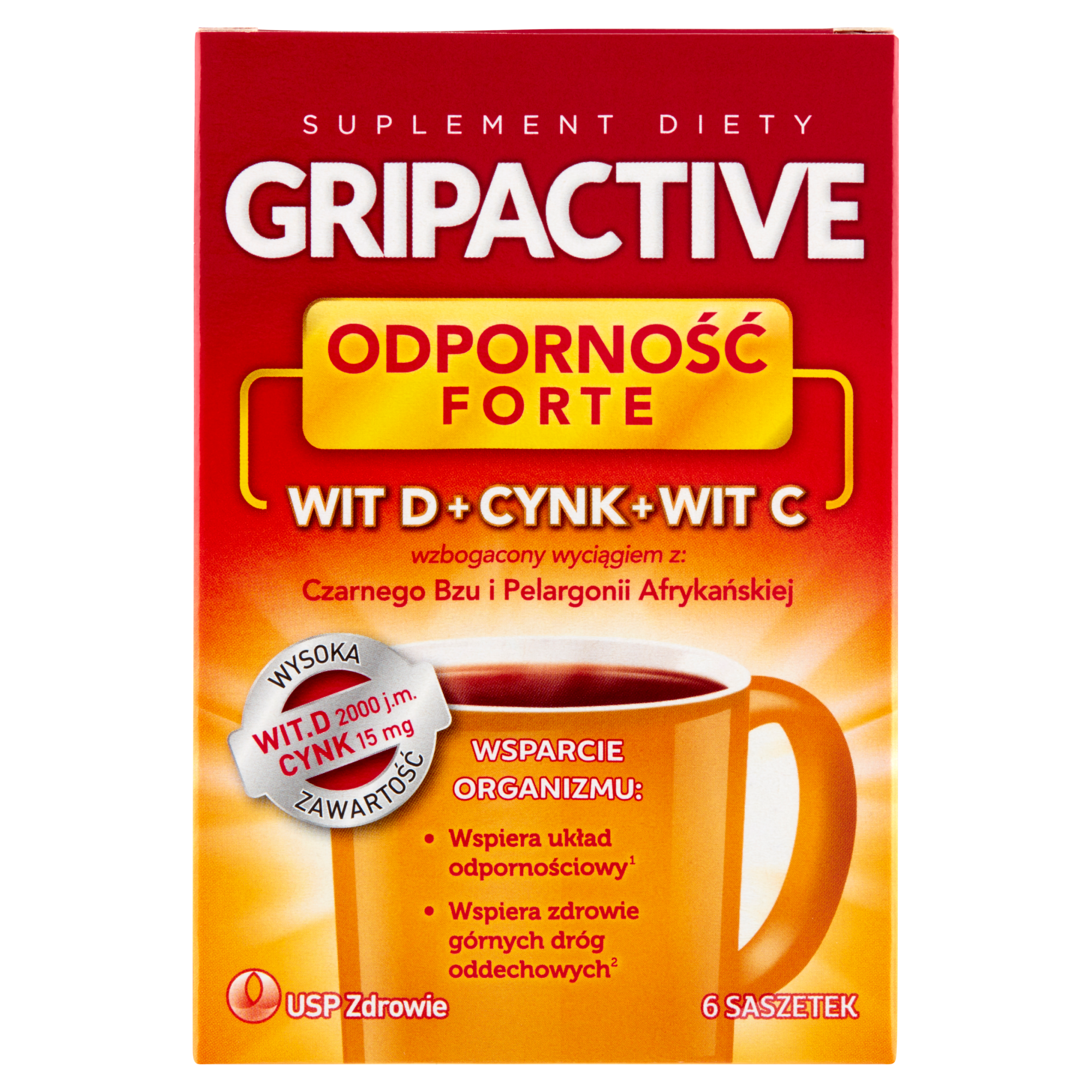 Gripactive Odporność Forte 6 saszetek zdjęcie