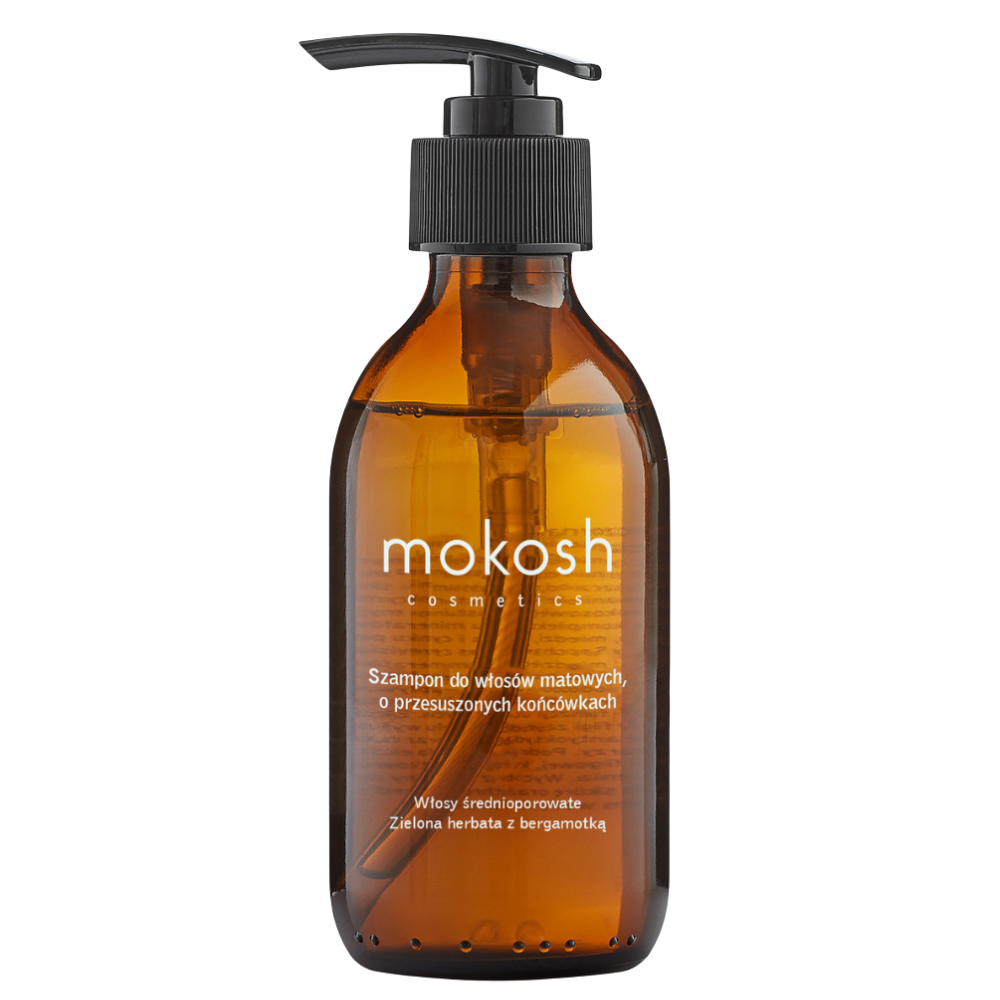 MOKOSH Szampon do włosów matowych, o przesuszonych końcówkach, Zielona herbata z bergamotką, 200 ml zdjęcie