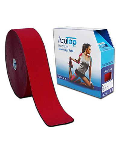 AcuTop Premium Kinesiology Tape 5 cm x 32 m czerwony, 1 szt., cena, wskazania, właściwości zdjęcie