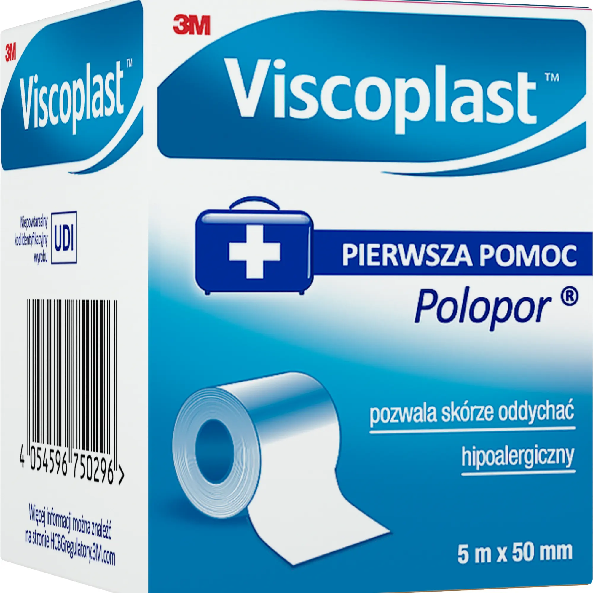 VIscoplast Pierwsza pomoc Polopor przylepiec włókninowy 5m x 50mm 1 sztuka