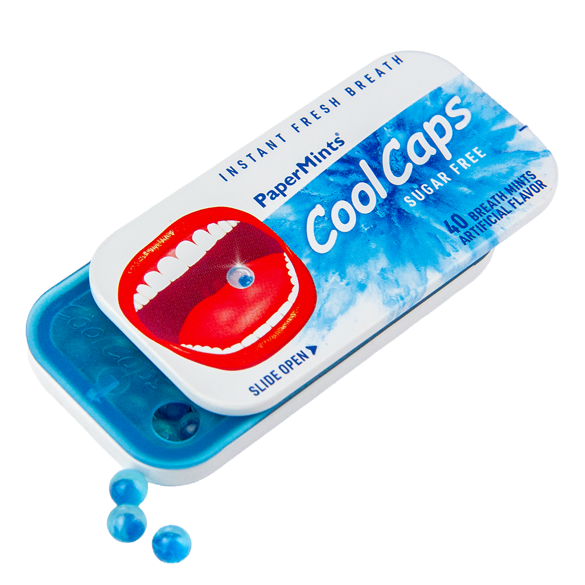 Paper Mints Cool Caps Tins, miętowe kapsułki odświeżające oddech, bez cukru, 40 sztuk zdjęcie