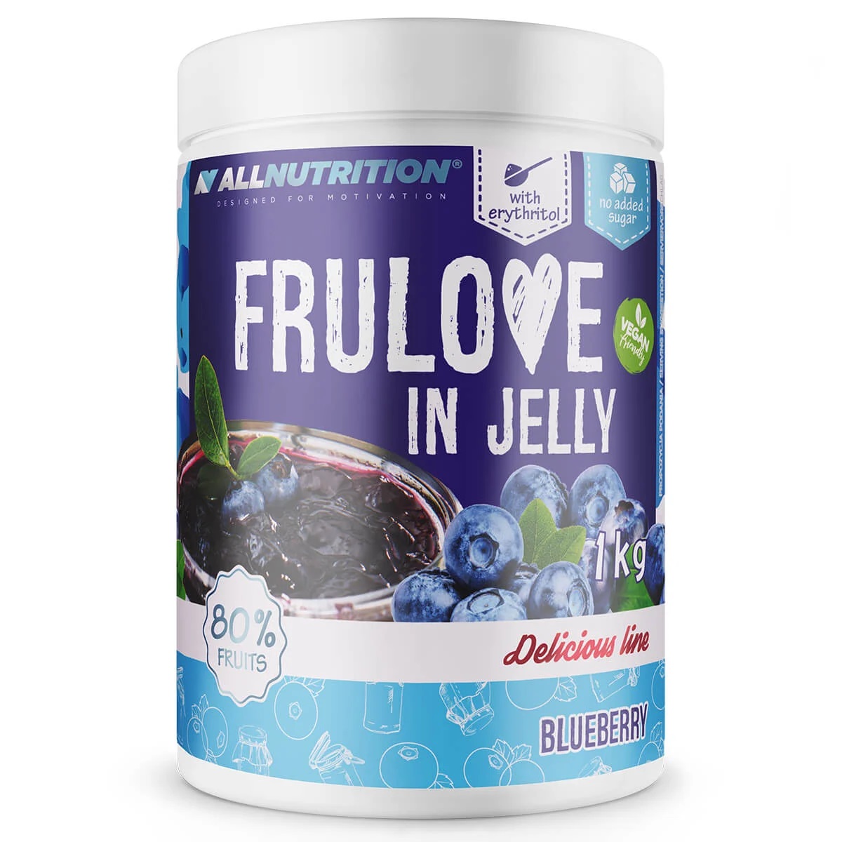 Allnutrition Frulove In Jelly Blueberry, 1000 g zdjęcie