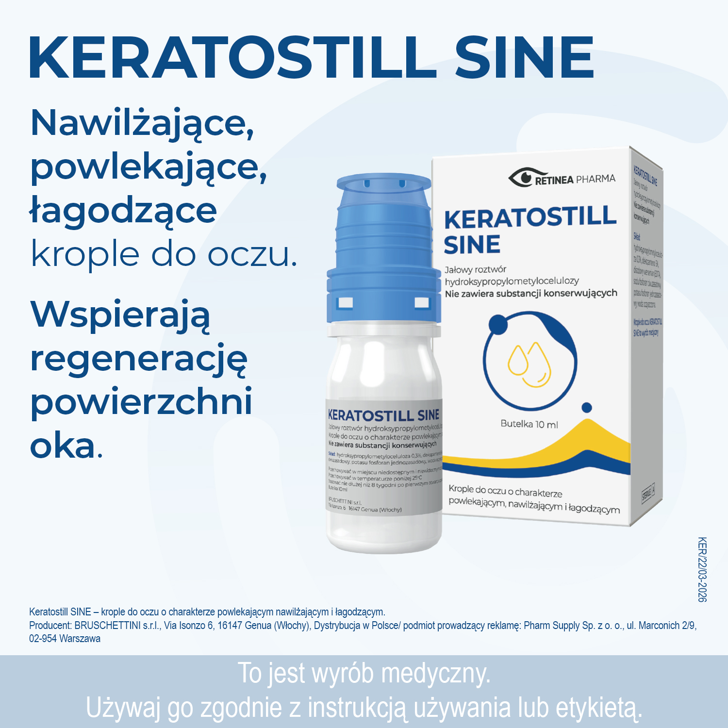 Keratostill Sine, krople do oczu, 10 ml