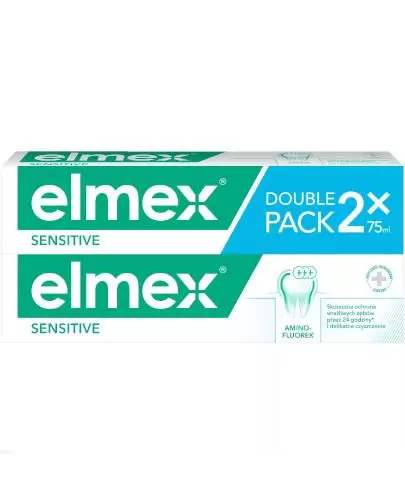 Elmex Sensitive pasta do zębów z aminofluorkiem, 2x 75 ml [DWUPAK] zdjęcie