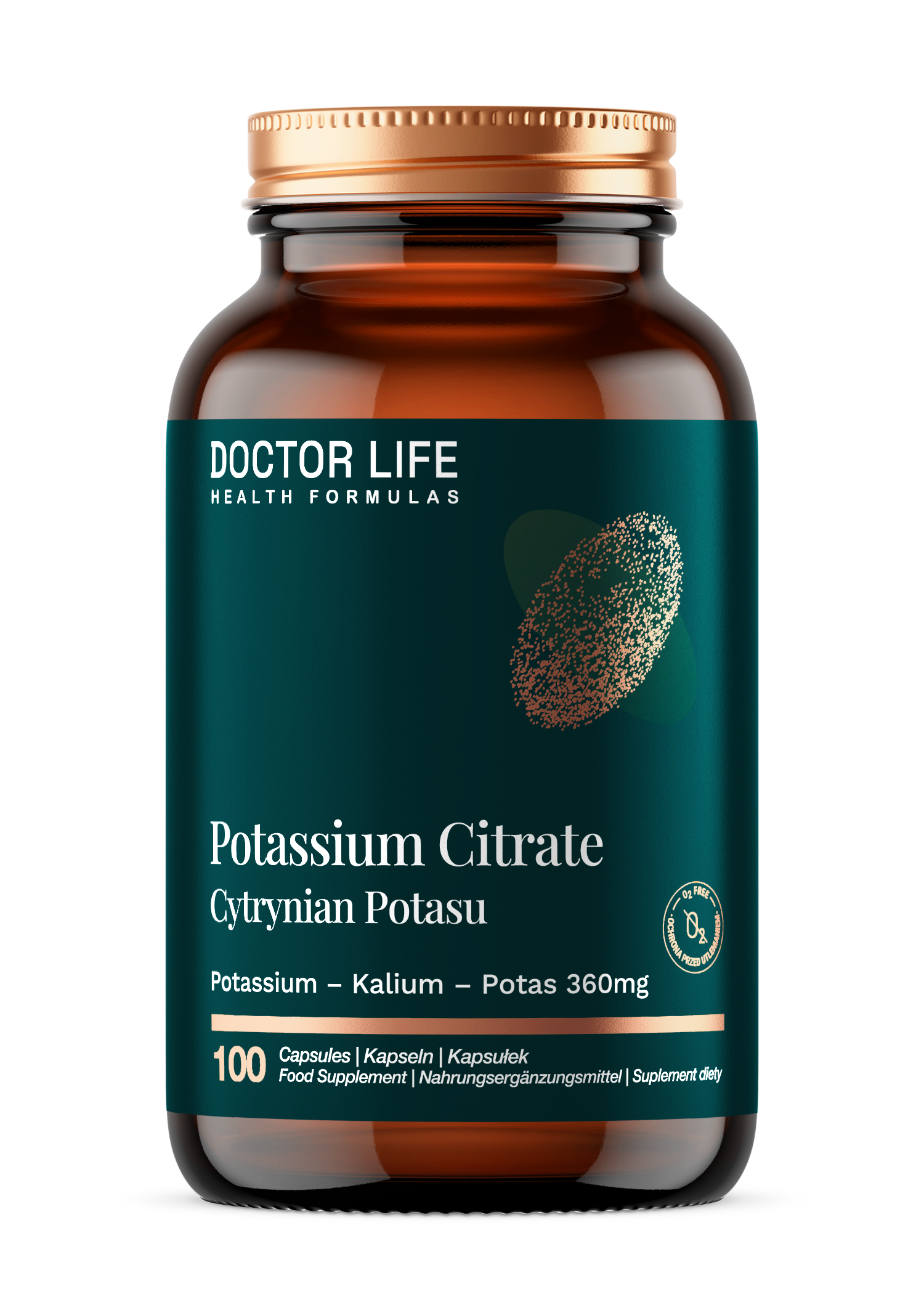 Doctor Life Potassium Citrate Cytrynian Potasu, 100 kapsułek zdjęcie