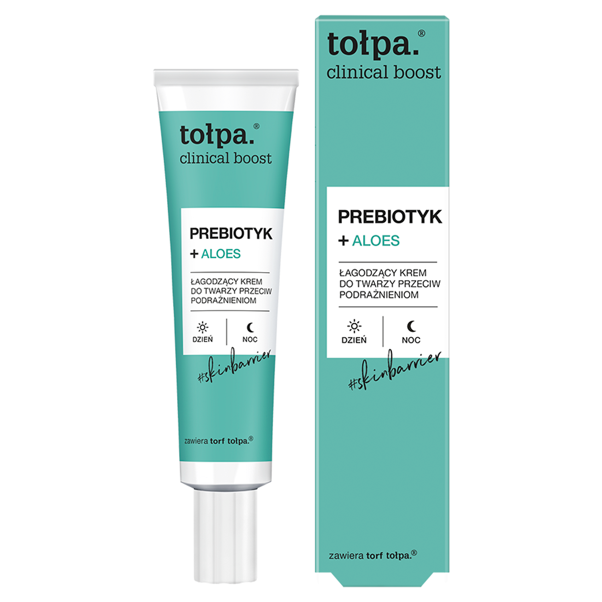 Tołpa Cilinical boost Prebiotyki + aloes, Łagodzący krem do twarzy przeciw podrażnieniom, 40 ml zdjęcie
