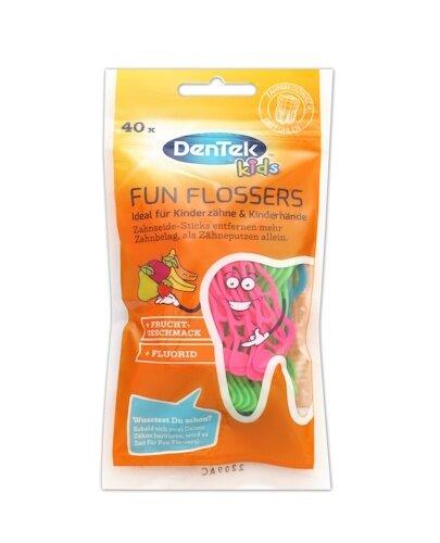 Dentek Kids Fun Flosser, wykałaczki z nicią dentystyczną dla dzieci, 40 sztuk zdjęcie