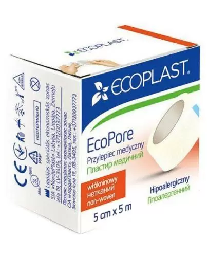 EcoPlast EcoPore przylepiec medyczny 5 cm x 5 m 1 sztuka zdjęcie