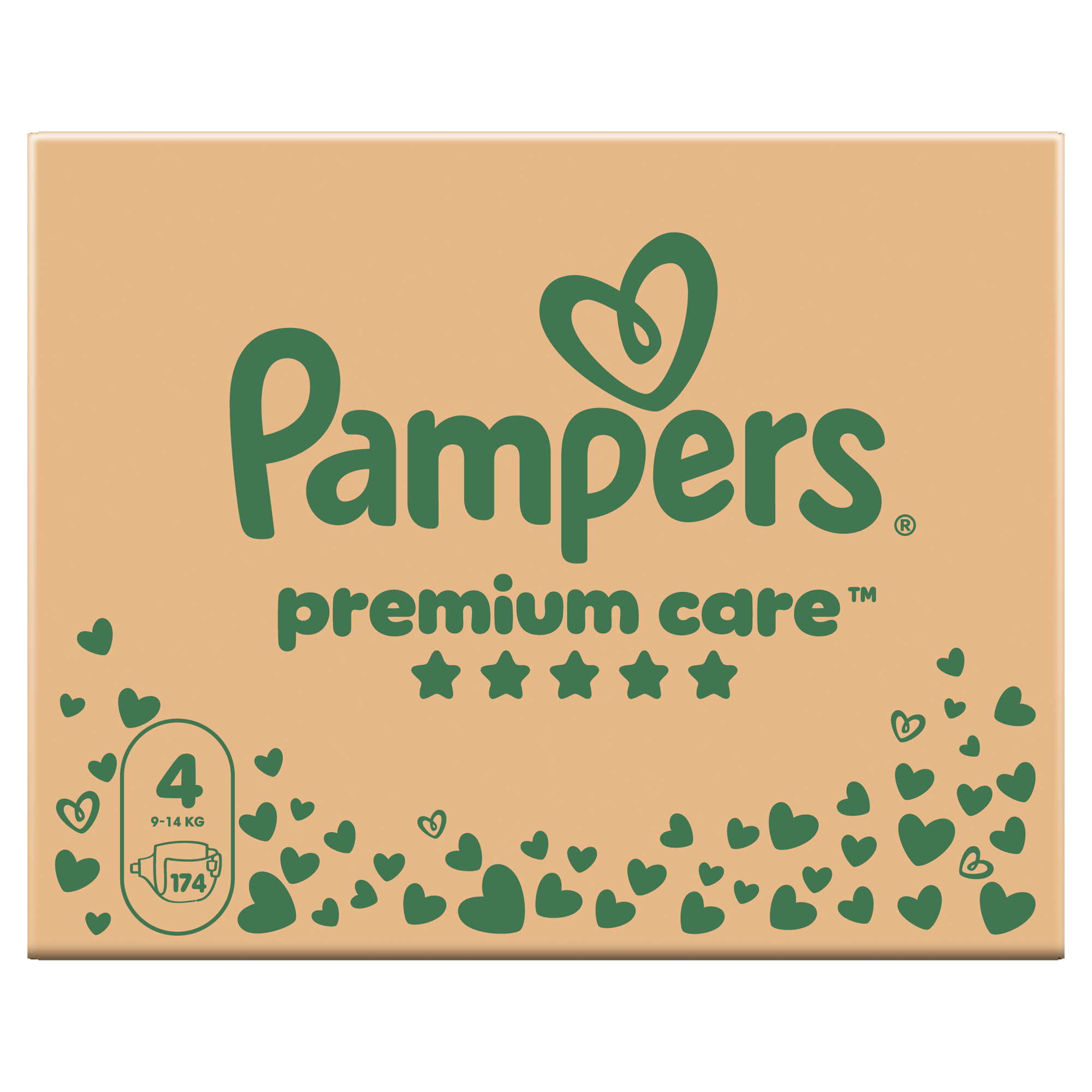 Pampers Premium Care, pieluchy rozmiar 4, 9-14 kg, 174 sztuki zdjęcie