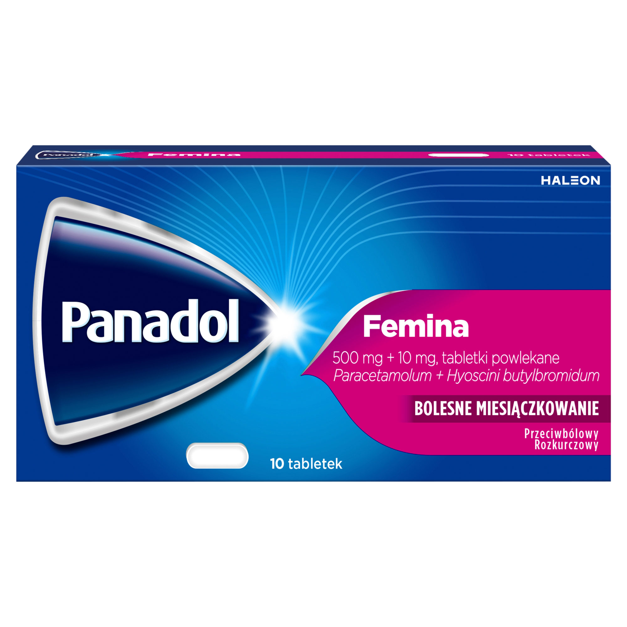 Panadol Femina lek przeciwbólowy 10 tabletek zdjęcie